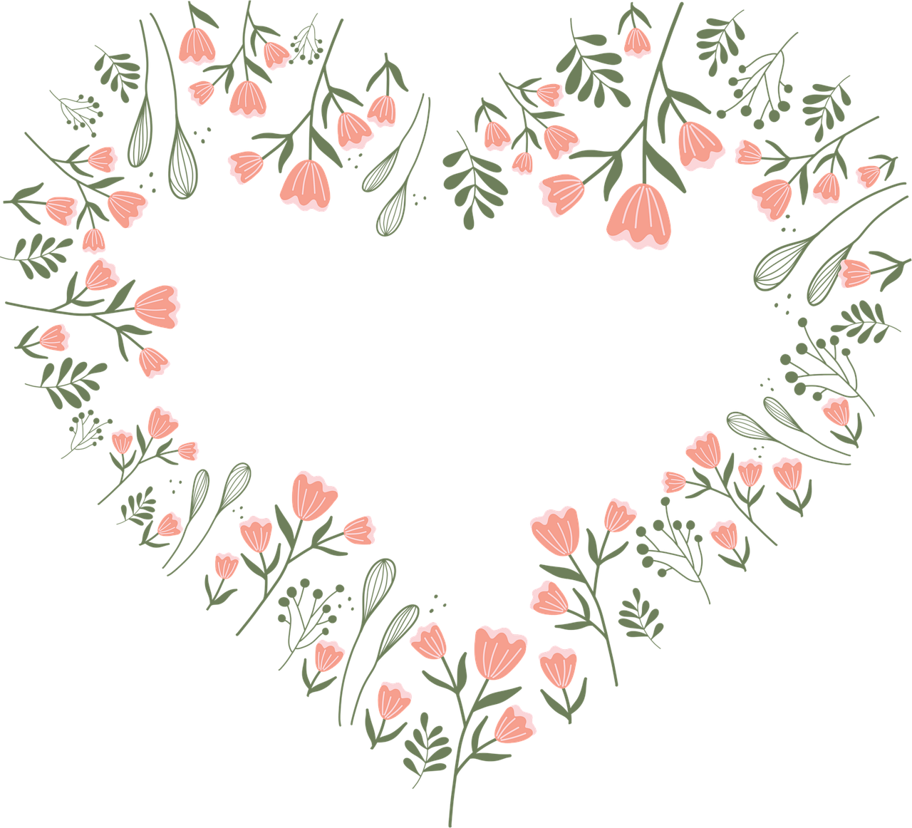 coeur fleurs mariage